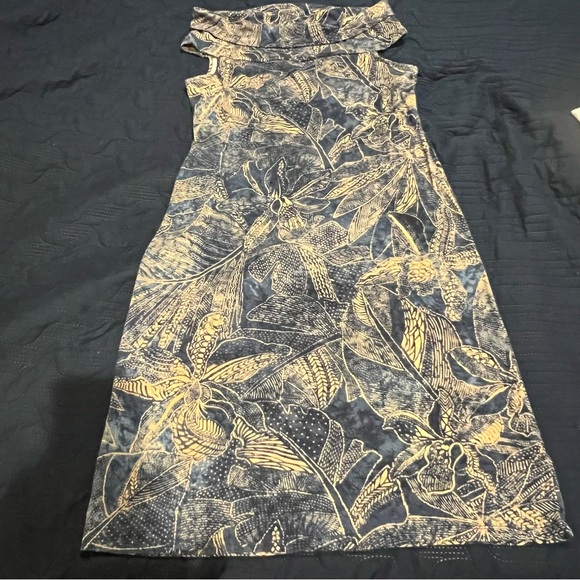 Lauren by Ralph Lauren Sleeveless Cowl Neck Dress – Botanical Print – Size L - Picture 1 of 14